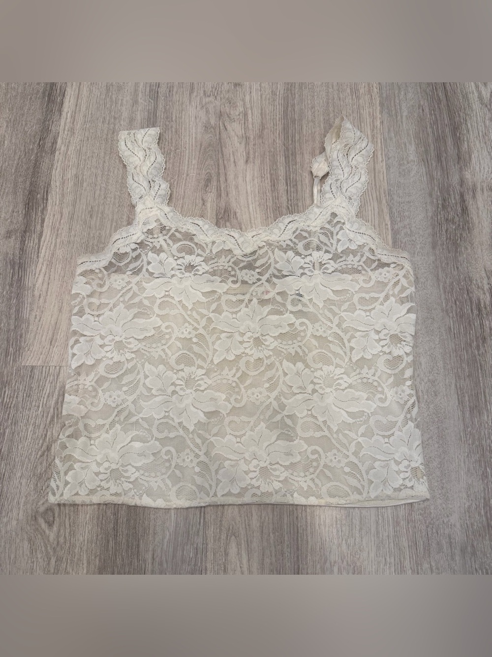 Victoria’s Secret White Floral Lace Cami Tank Top Medium‎ - Picture 2 of 3